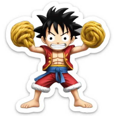 Luffy gear 5 avec une épée sticker