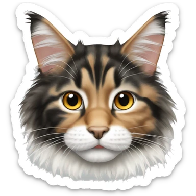 Mainecoon with black white and ginger sticker