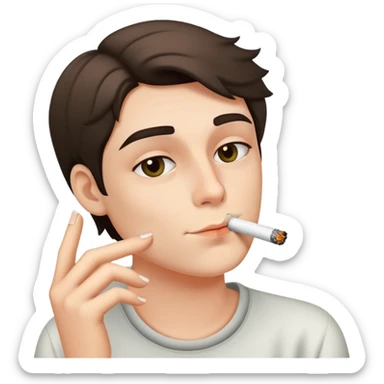 personne qui fume  sticker