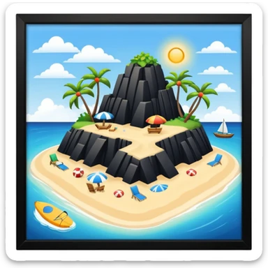 island infrastructure with a beach sticker