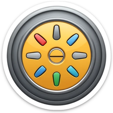 Genrate for me a settings wheel like an iphone sticker