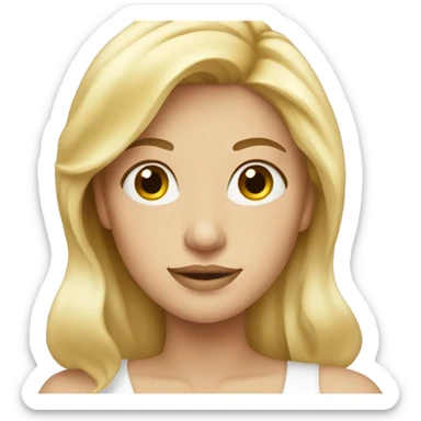 Pretty blonde lady sticker