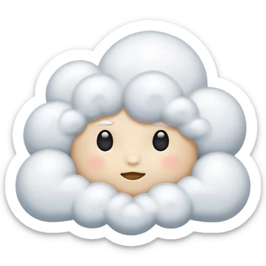 Nube pensando sticker