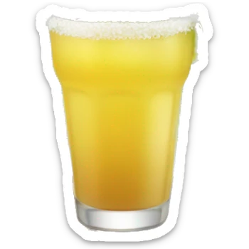 Beach with a palm tree and margarita  sticker