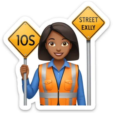 Street Sign Maker black woman sticker