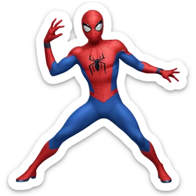 Spiderman shooting straight web from his wrist  sticker