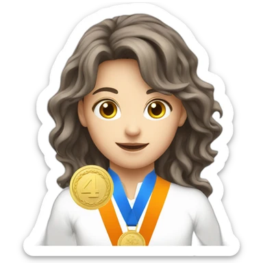 4th place medal white sticker