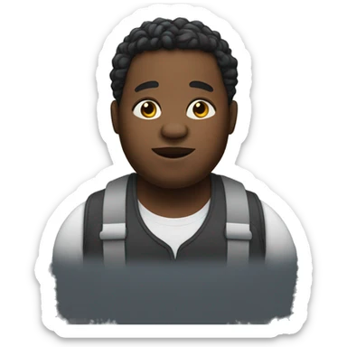 Chubby black man  sticker