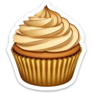 Cupcake con almendra en rodajas sin crema batida , sin capasillo, sin  sticker