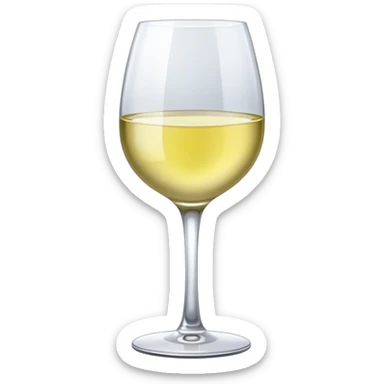 Glass of white wine sticker