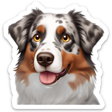 Red merle Australian shepherd heterochromia sticker