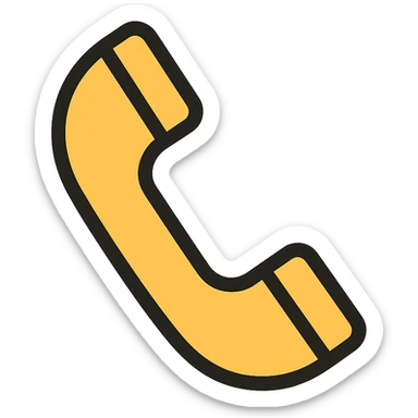 simple and clear telephone icon in color sticker