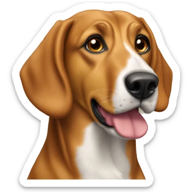 light brown coonhound mixed with a collie with long nose  sticker