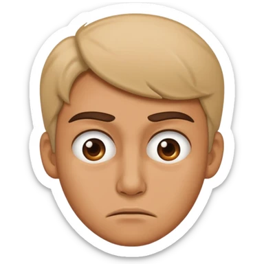 Disgusted face sticker