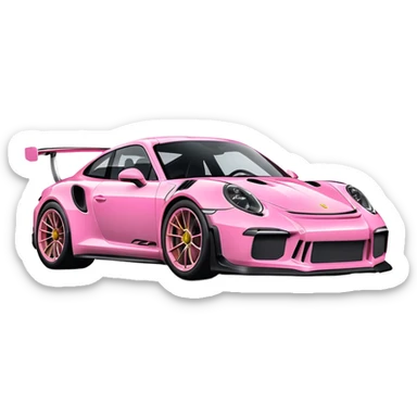 Porsche 911 gt3rs Pink sticker