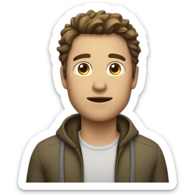 Guy who have not rested for 10 days sticker