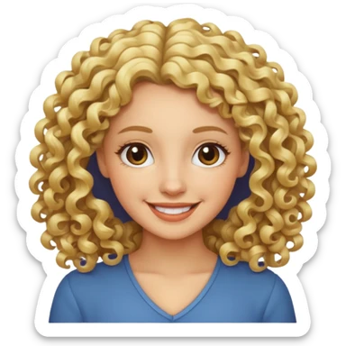 Femme frisée blonde sticker