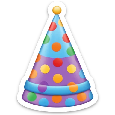 birthday hat polka dots sticker