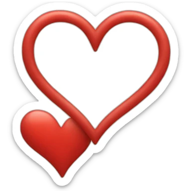 red heart sticker