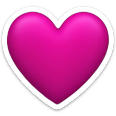 Magenta heart sticker