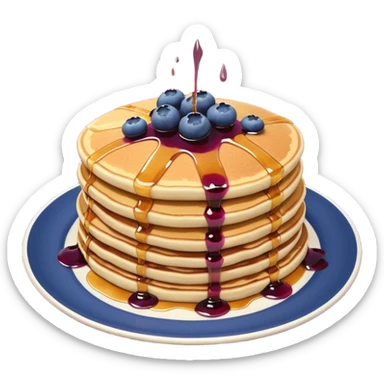 Blueberry pancakes  Burgundy sticker