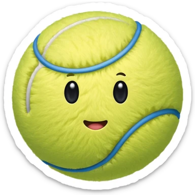 full blue tennis ball sticker