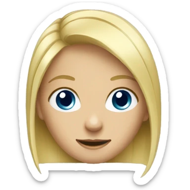 blonde hair girl playing soccer sticker