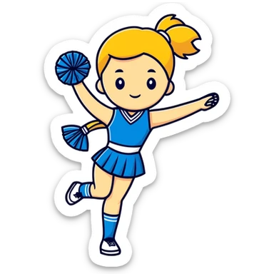 Cheerleader sticker