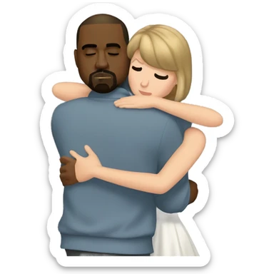 Kanye hugging Taylor swift sticker