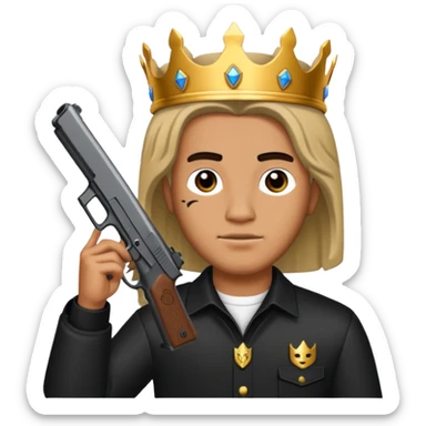 King Von with a Glock  sticker