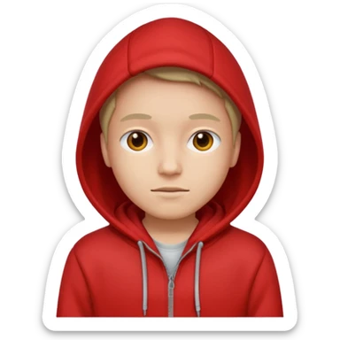 red hoodie sticker