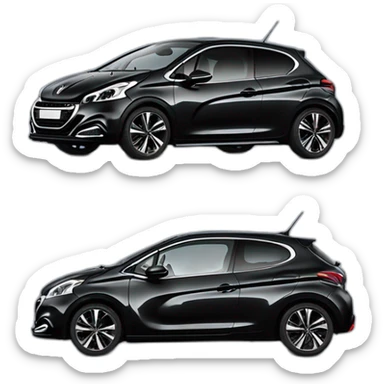 peugeot 208 gt line 2018 black sticker