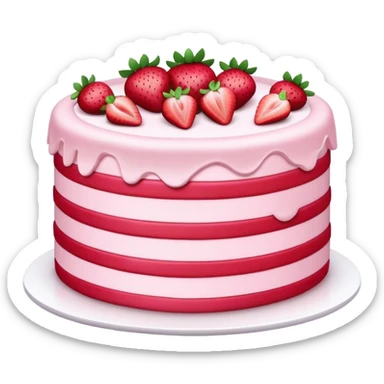2 tier Strawberry Cake sticker