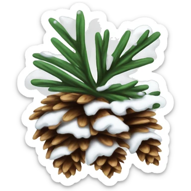 snowy Spruce pine cone sticker