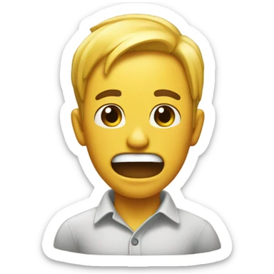 Una persona feliz vomitando miel sticker