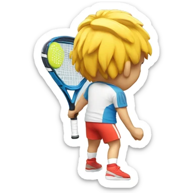 player's back padel sticker
