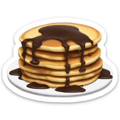 Soggy pancake with choco without Face sticker