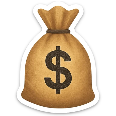 Money bag $  sticker