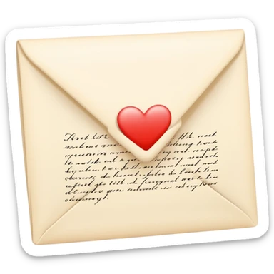 Light cream color romantic letter sticker