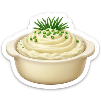 Mashed potatoes with chopped chives sticker
