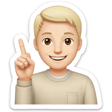 smile face with middle finger sticker