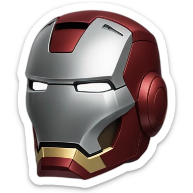 iron man helmet sticker