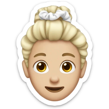 white scrunchie sticker