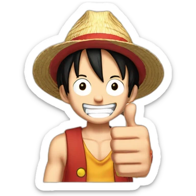 Luffy thumbs up sticker