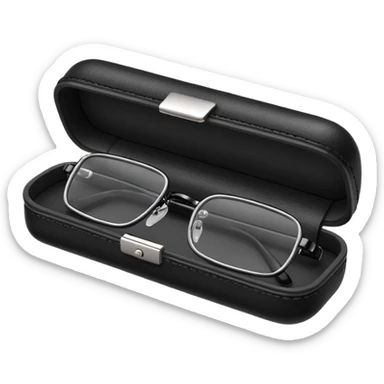 black glasses case sticker