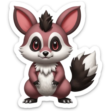 Teddiursa-Minccino-Obstagoon-fusion  sticker