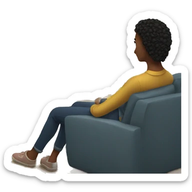 Girlfriend watches tv sticker