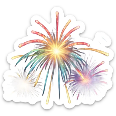Fireworks sticker