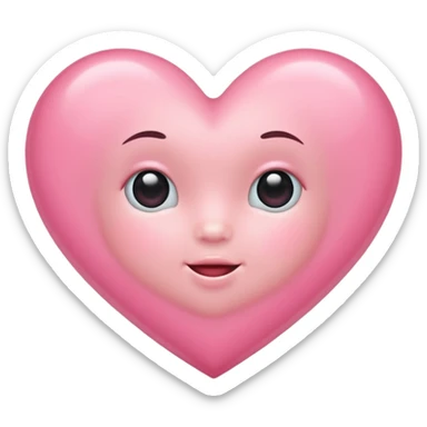 Baby Pink heart sticker
