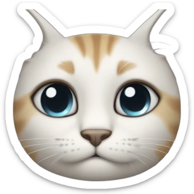 Cat shedding copious tears sticker